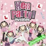 Hen Night Party Invitations with Envelopes 6 pack