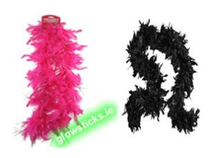 Pink / Black Feather Boa 50" inches SPECIAL OFFER 33% off