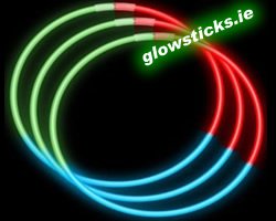 Pack of 50 Quality Tri Colour Glow Necklaces 6mm x 580mm (40% Off)