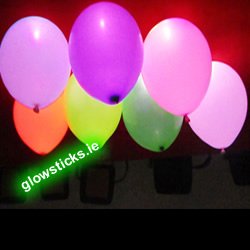 24 Packs of Flashing Glow Light Up Balloons (5 in each Pack)