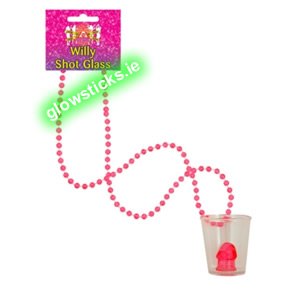 Naughty Willy Shot Glass And Necklace