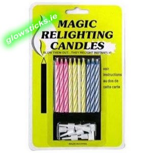 Joke Trick Relighting Candles (Pack of 10)